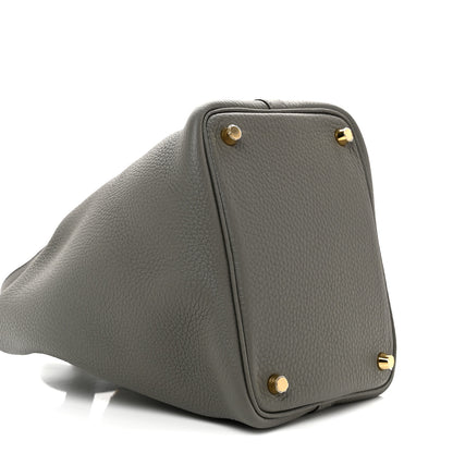 Hermes Taurillon Clemence Picotin Lock 18 PM Gris Meyer 9 of 11