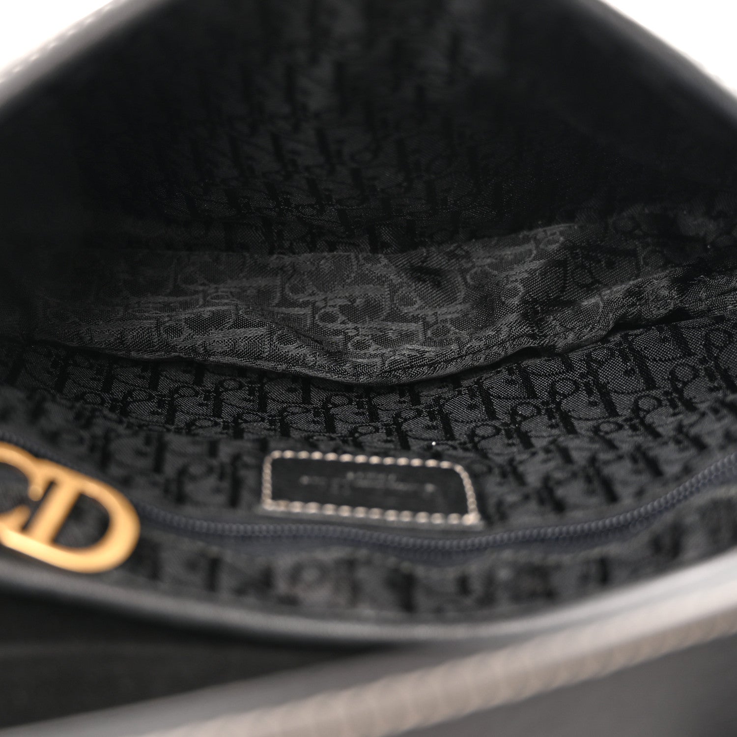 Christian Dior Calfskin Double Saddle Bag Black 5 of 11
