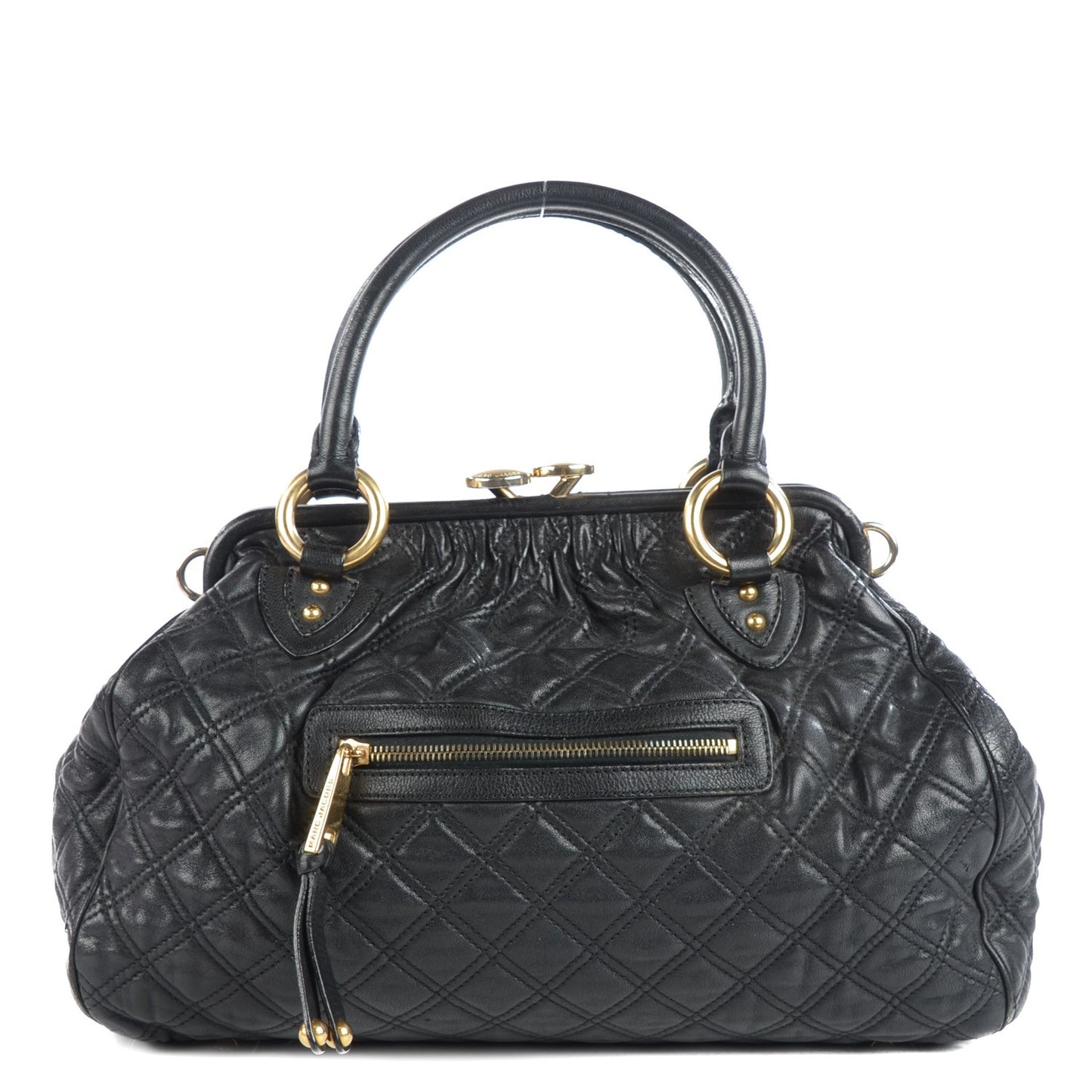 Calfskin Quilted Stam Black
