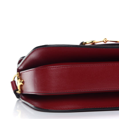 Gucci GG Supreme Monogram Azalea Calfskin Horsebit 1955 Shoulder Bag Beige Ebony New Cherry Red 8 of 9