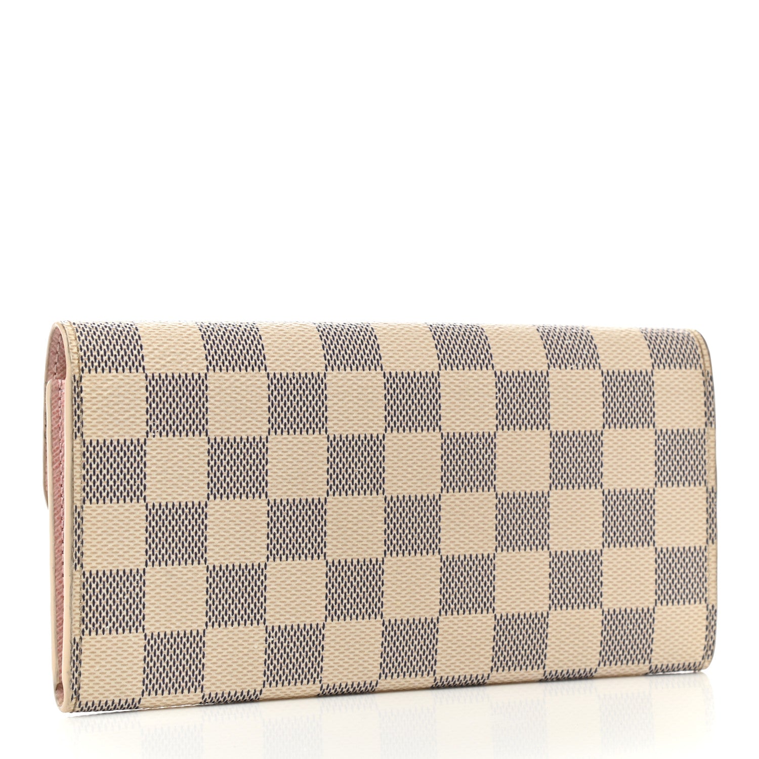 Louis Vuitton Damier Azur Emilie Wallet Rose Ballerine 3 of 15