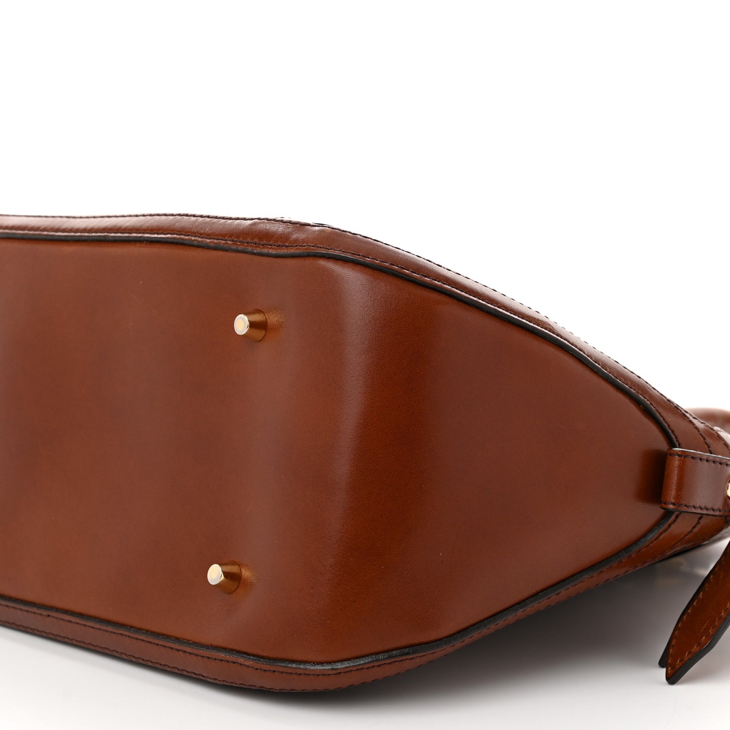 Bridle Calfskin Medium Orchard Bowling Bag Dark Tan