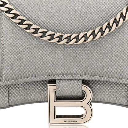 Balenciaga Glitter Fabric Hourglass Chain Bag Grey 7 of 10