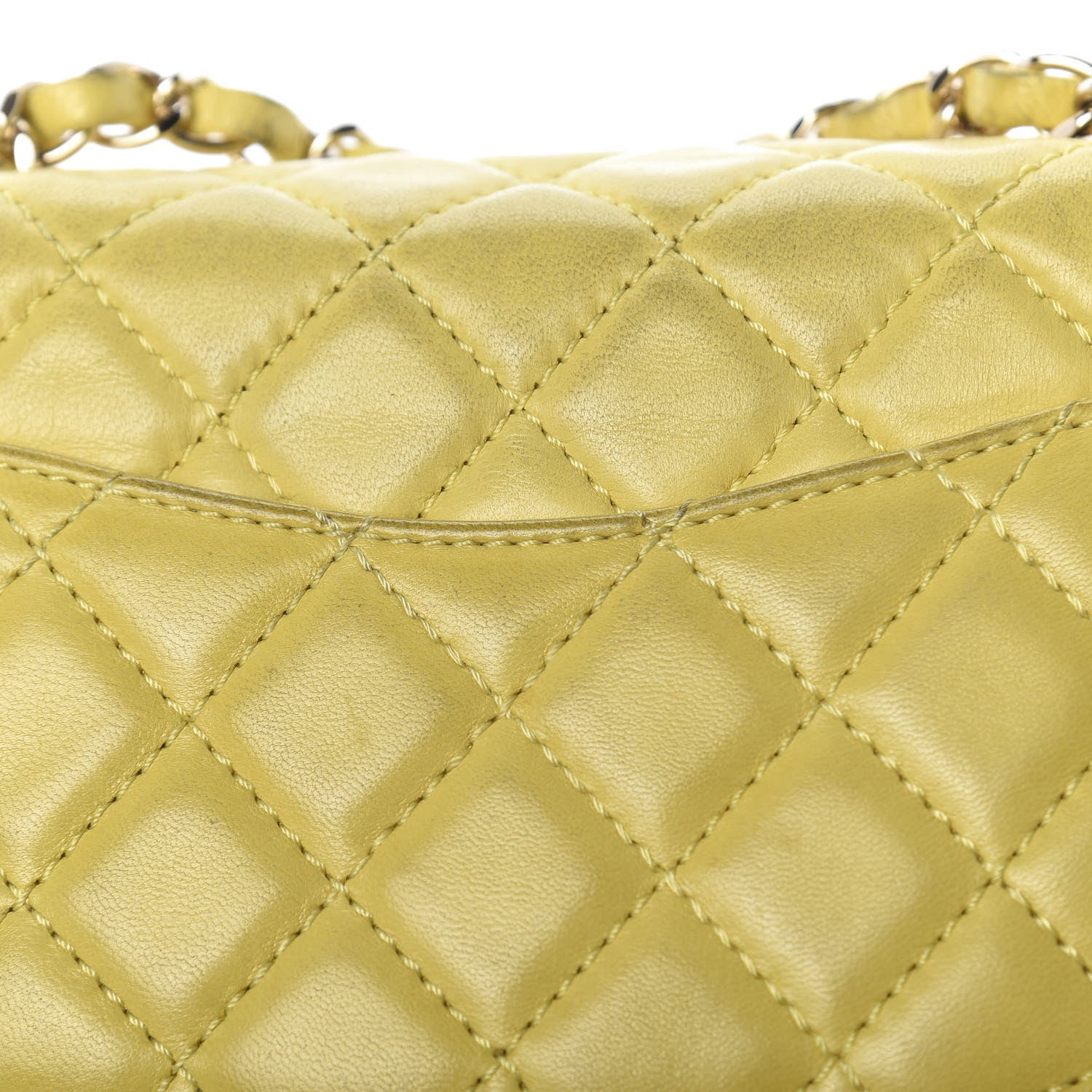 Chanel Lambskin Quilted Mini Square Flap Yellow 15 of 19