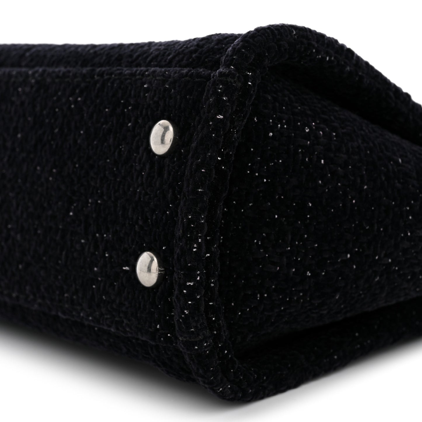 Lurex Canvas Mini Deauville Tote Black