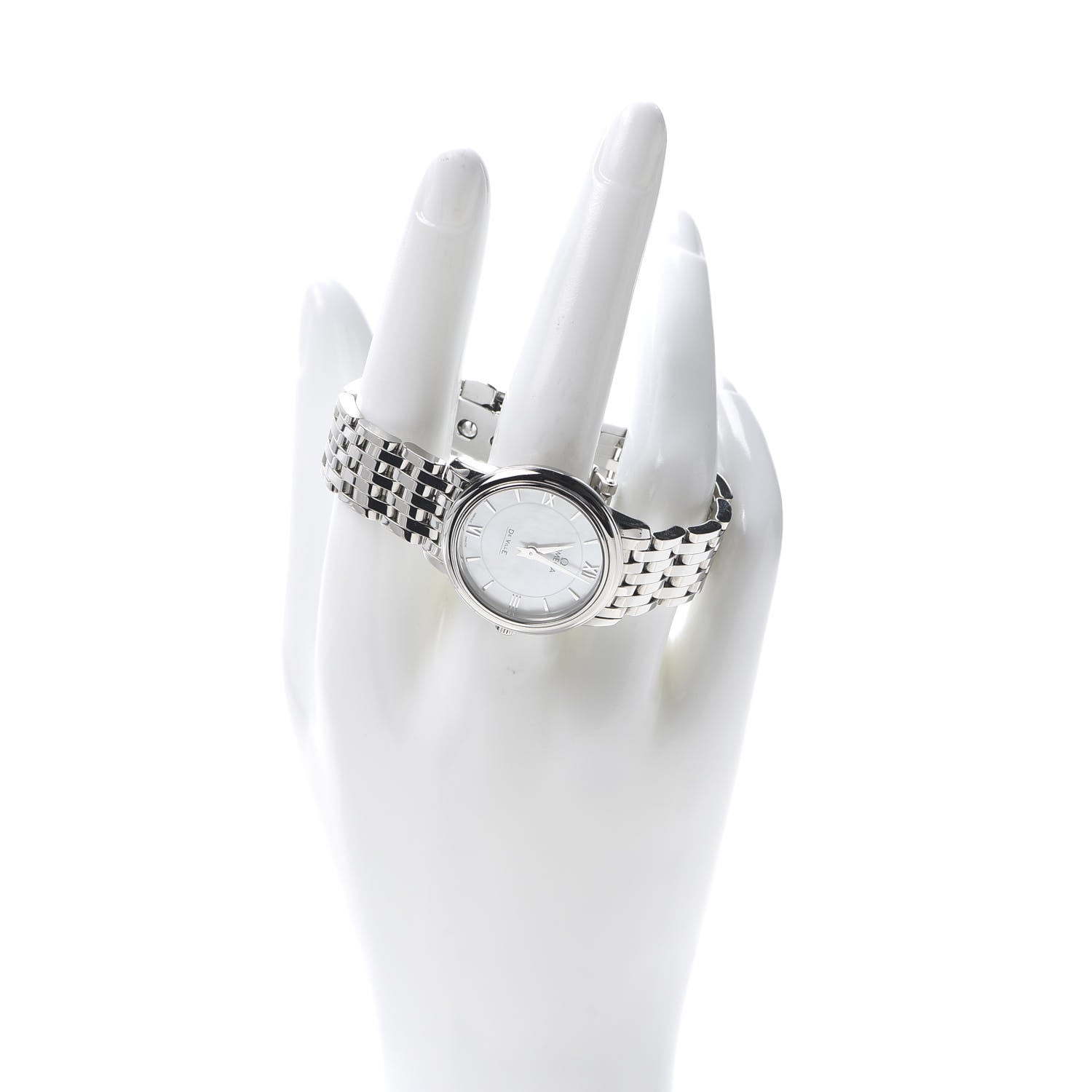 Omega Stainless Steel Mother of Pearl 27mm De Ville Prestige Quartz Watch 2 of 8