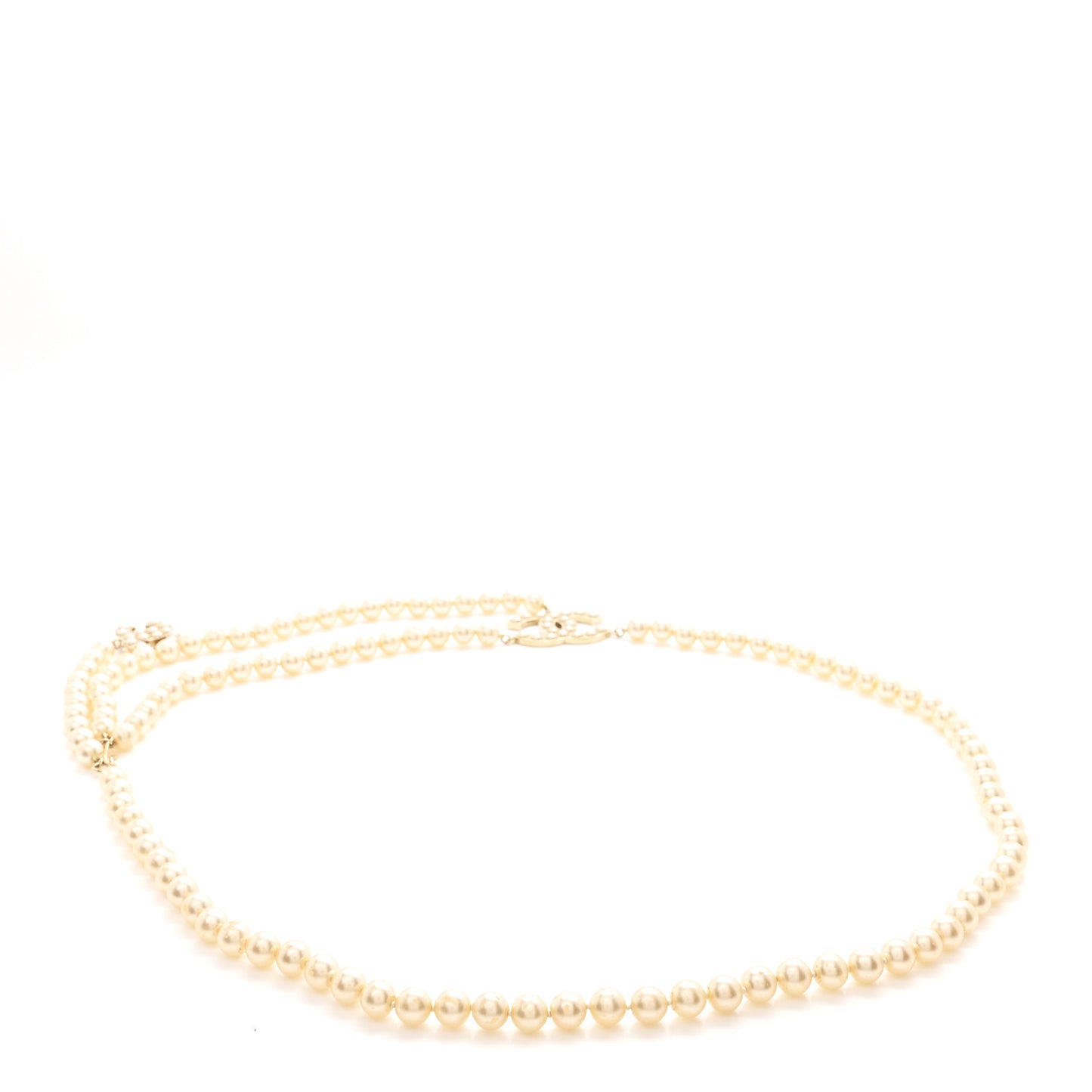 Pearl CC Double Strand Belt Gold