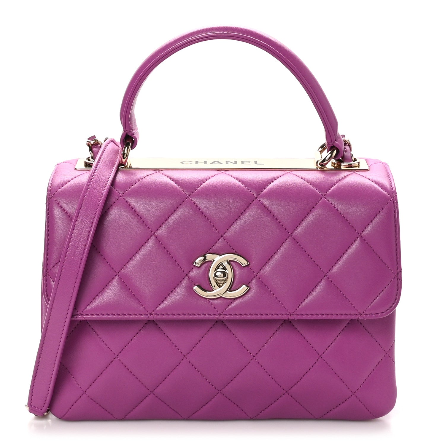 Chanel Lambskin Quilted Small Trendy CC Flap Dual Handle Bag Pink 1 of 11