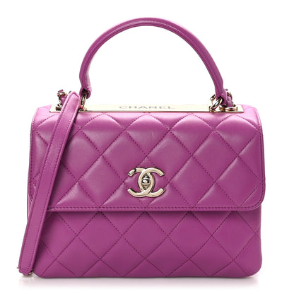 Chanel Lambskin Quilted Small Trendy CC Flap Dual Handle Bag Pink 1 of 11