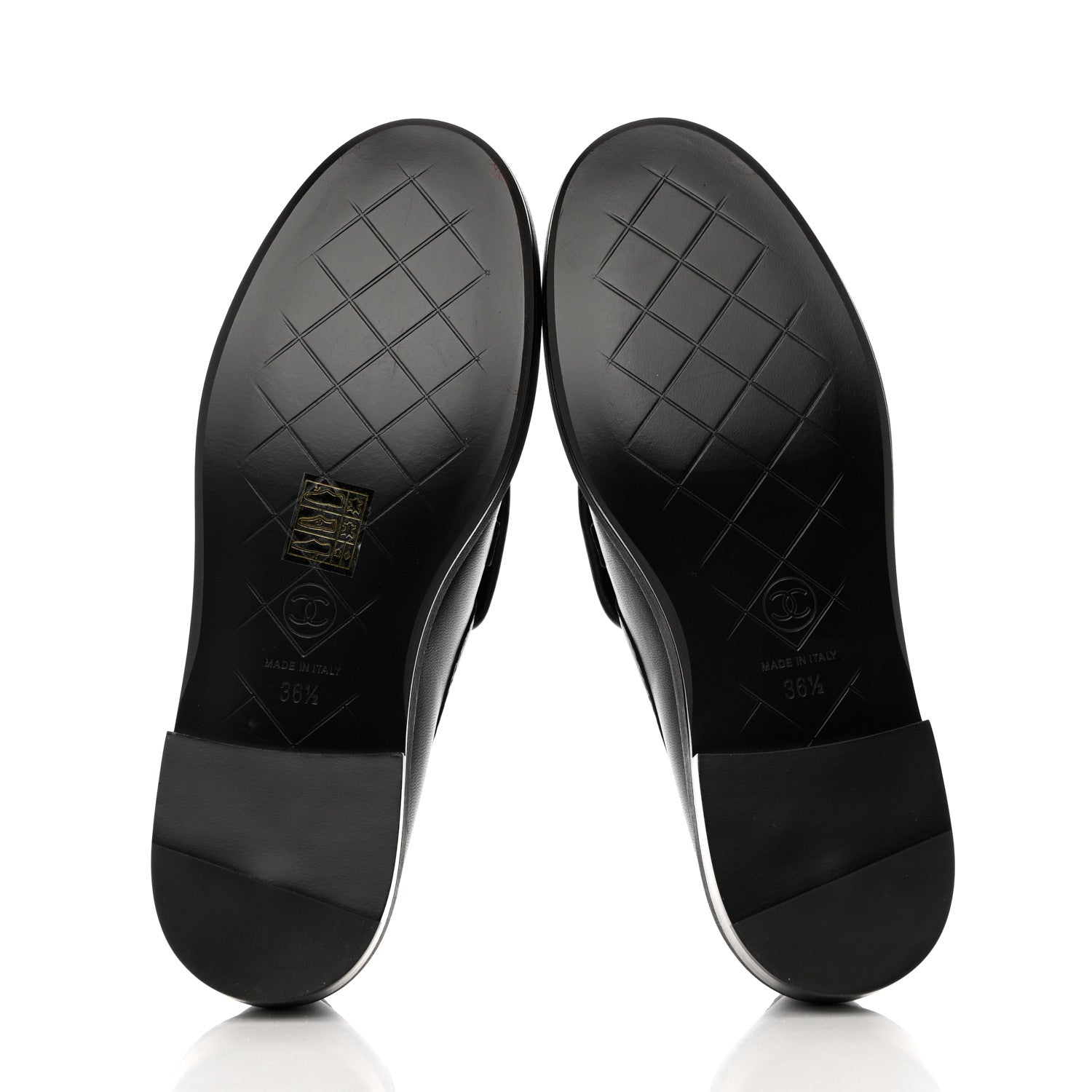 Chanel Lambskin Quilted CC Turnlock Loafers 36.5 Black 5 of 9