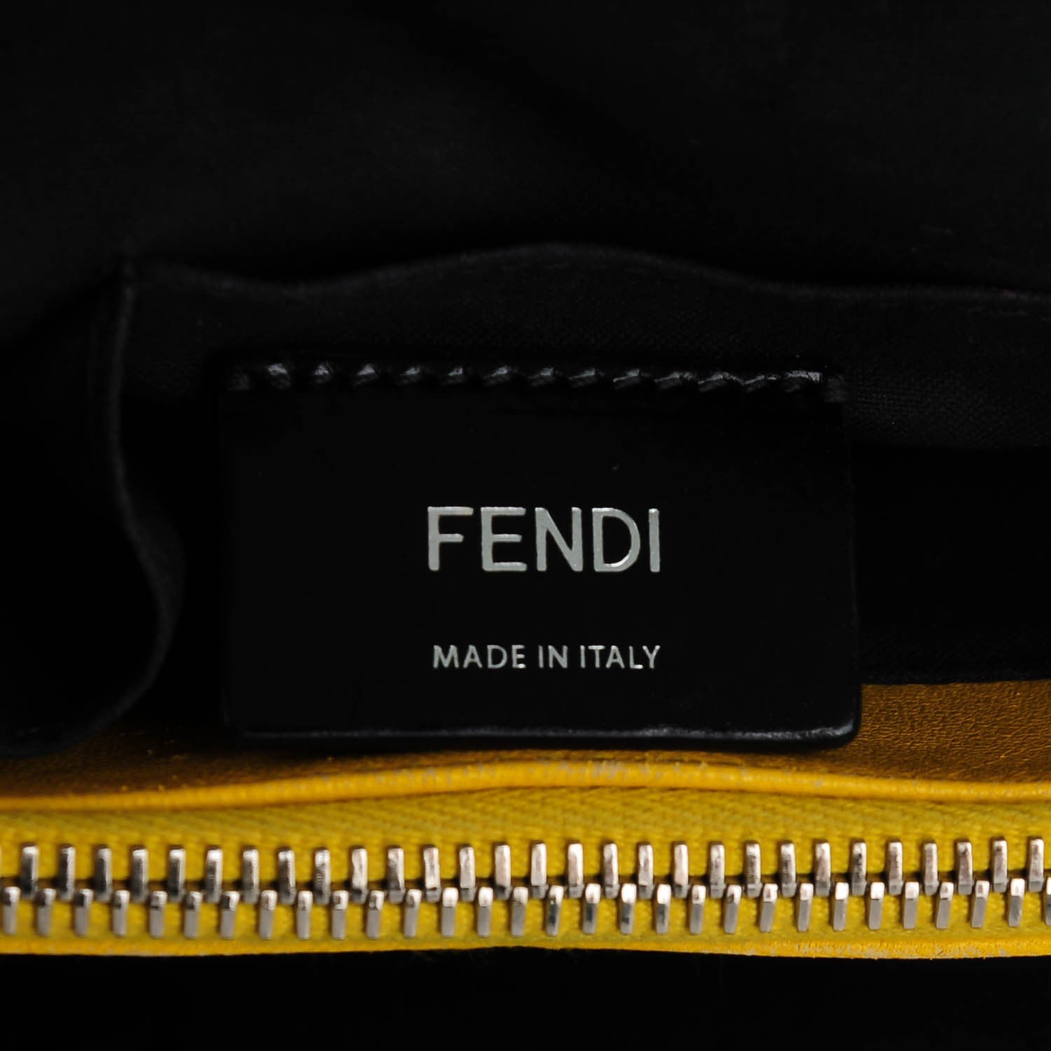 Fendi Calfskin Medium 2Jours Tote Blue Notte Yellow 6 of 7