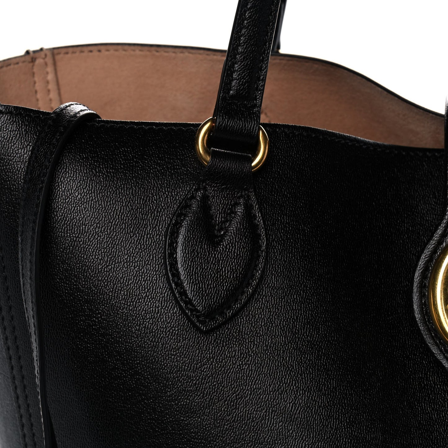 New Sakai Calfskin Lux Medium Dahlia Tote Black