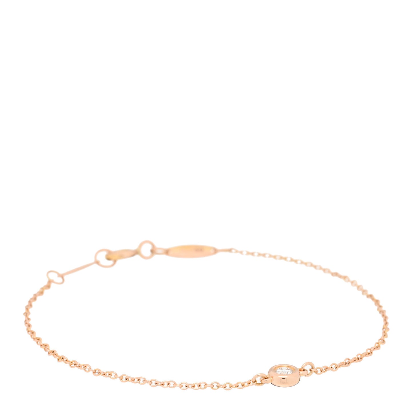 18K Rose Gold Diamond .08ct Elsa Peretti Diamonds by the Yard Bracelet