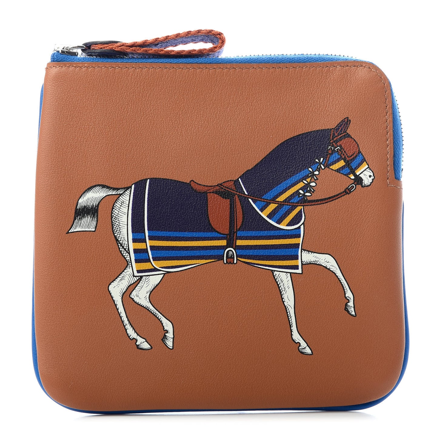 Swift Couverture Nouvelle Carre Pocket Pouch Gold Bleu Encre