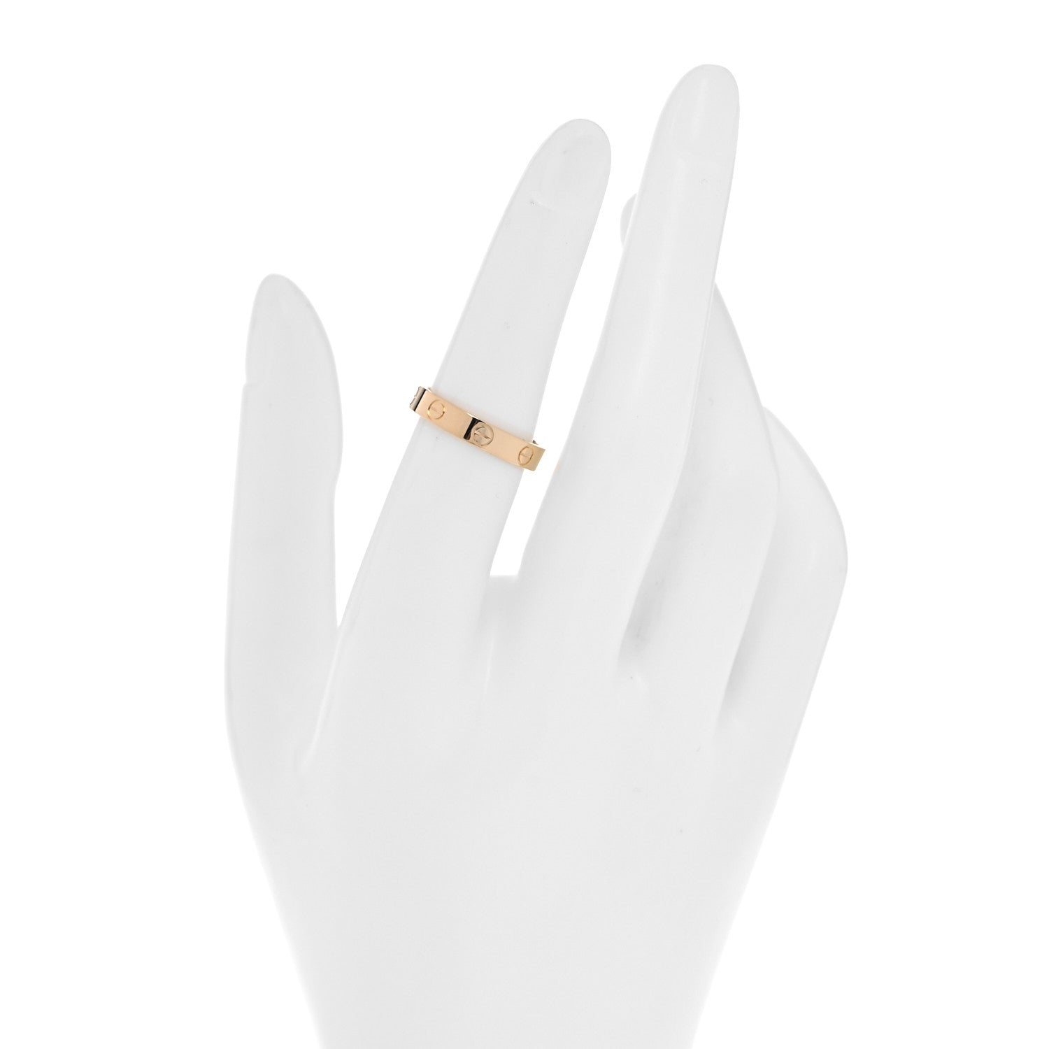 Cartier 18K Yellow Gold 3.5mm LOVE Wedding Band Ring 53 6.5 2 of 6