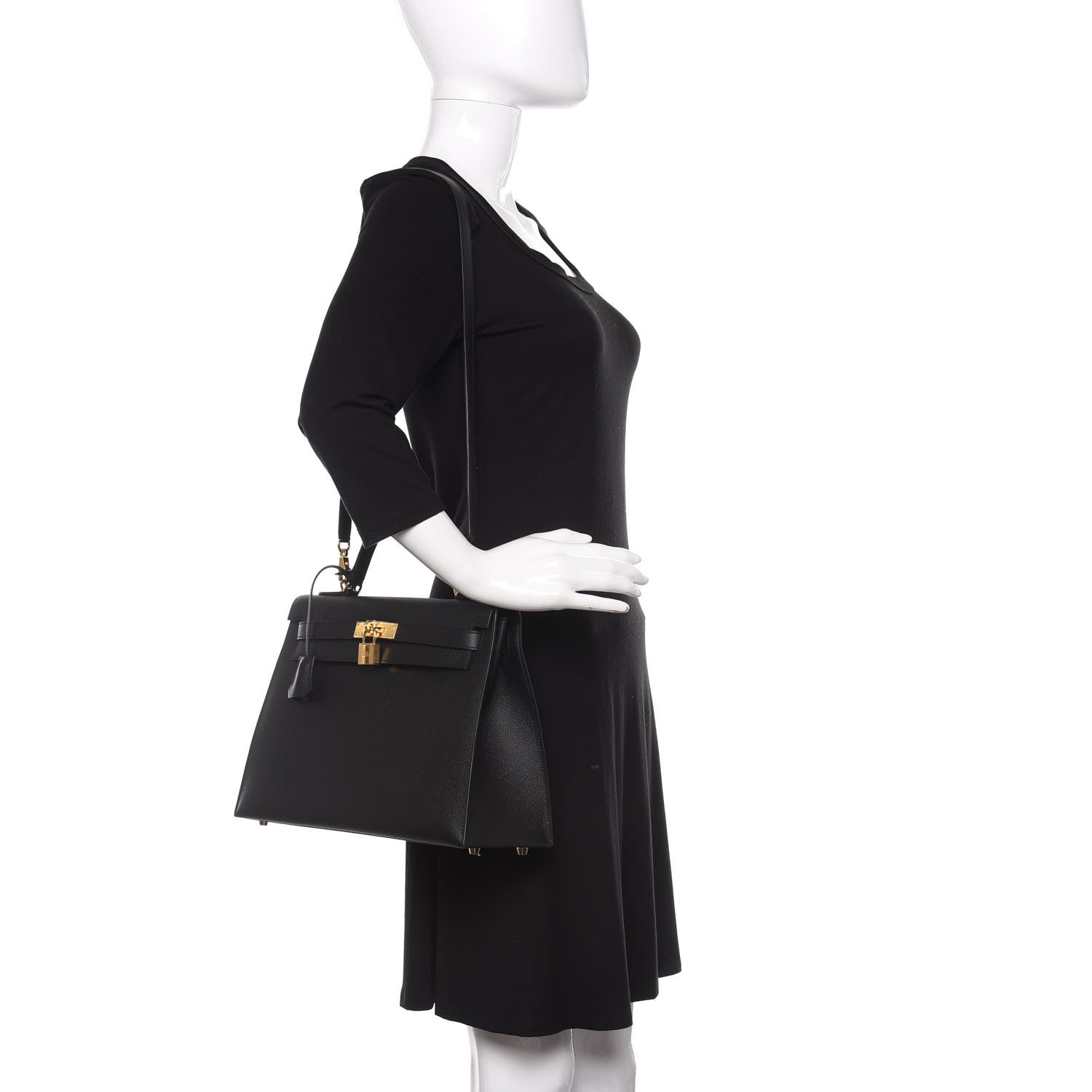 Hermes Epsom Kelly Sellier 32 Black 2 of 10