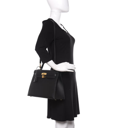 Hermes Epsom Kelly Sellier 32 Black 2 of 10