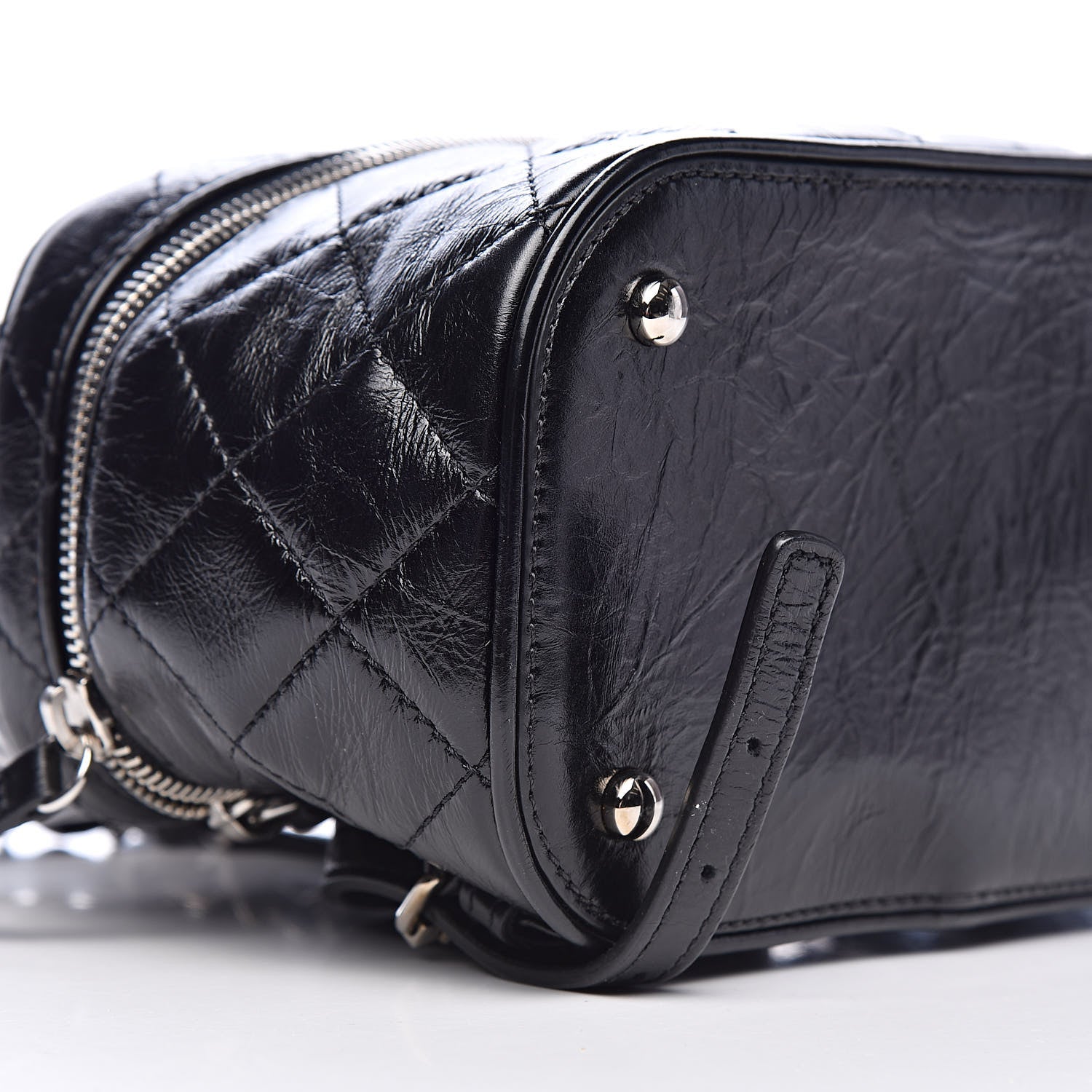 Chanel Crumpled Calfskin PVC Quilted Backpack Black 9 of 11