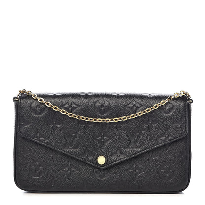 Louis Vuitton Empreinte Pochette Felicie Chain Wallet Black 1 of 12