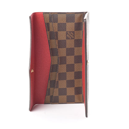 Louis Vuitton Damier Ebene Josephine Wallet Red 6 of 11