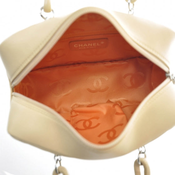 Calfskin Quilted Small Cambon Bowler Beige