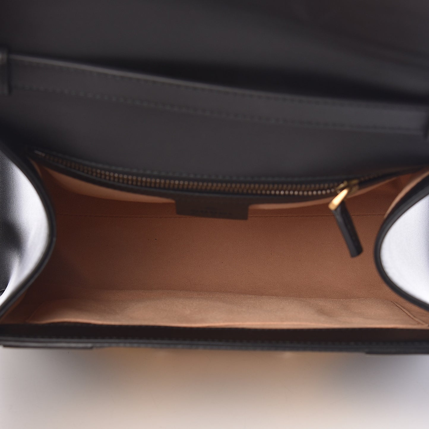 GG Supreme Monogram Small Osiride Top Handle Bag Black Gold