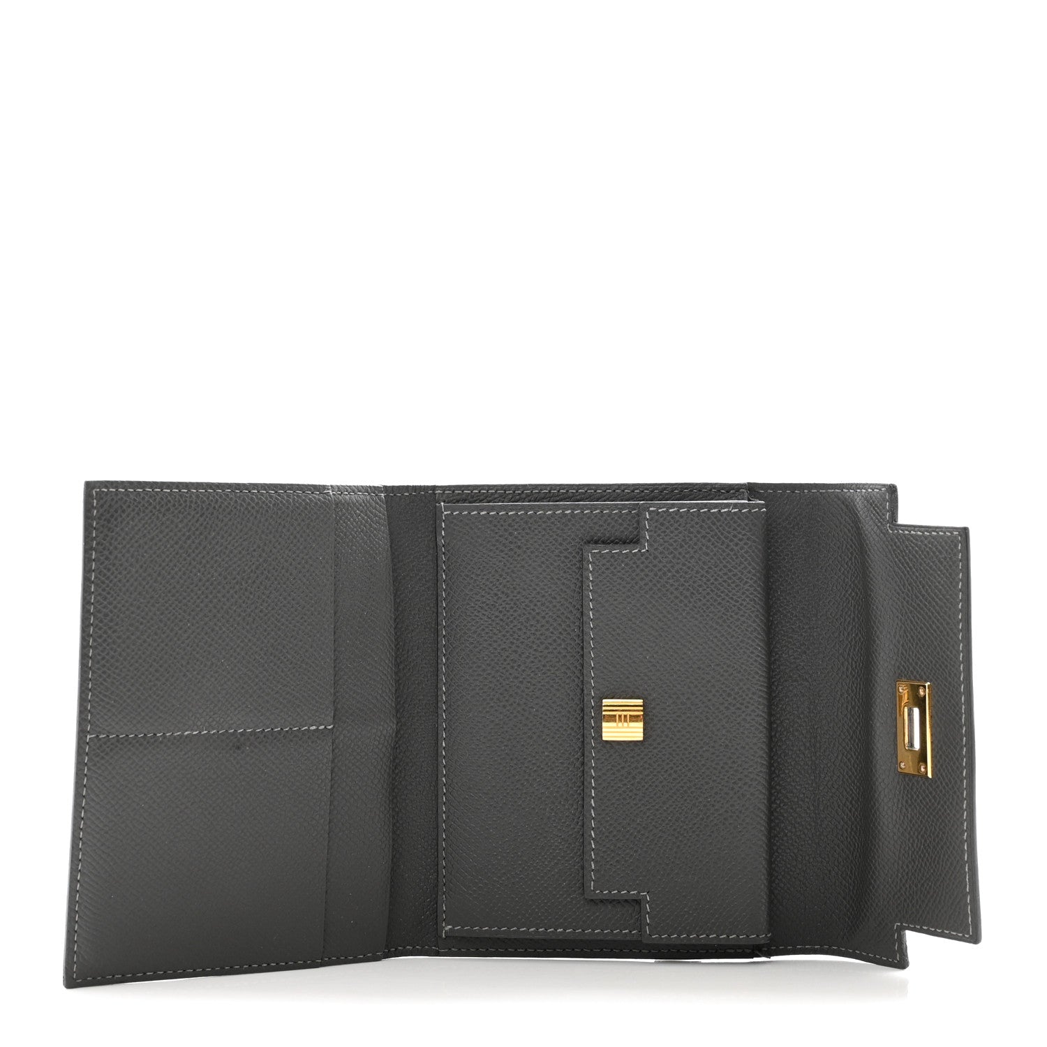Hermes Courchevel Kelly Compact Wallet Graphite 5 of 12