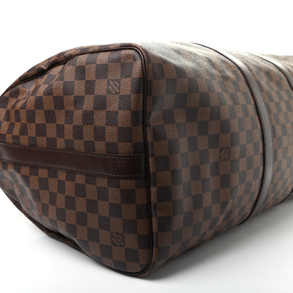 Louis Vuitton Damier Ebene Keepall Bandouliere 55 8 of 11