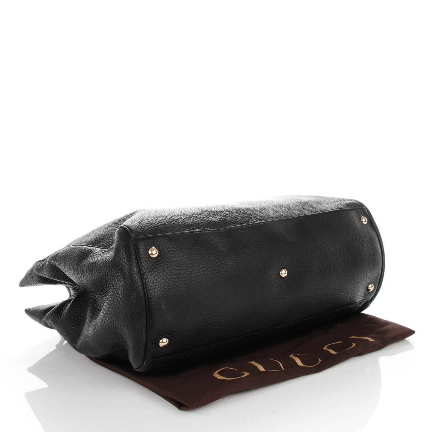 Calfskin Large Bamboo Shopper Tote Black