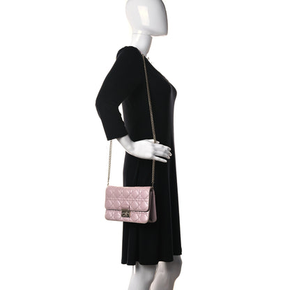 Christian Dior Pearly Lambskin Cannage Miss Dior Promenade Pouch Biege 2 of 11