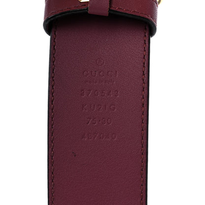 Gucci GG Supreme Monogram Blooms Moon Calfskin Interlocking G 37mm Belt 75 30 Beige Ebony Multicolor Dry Rose 3 of 7