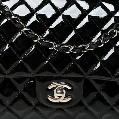 Chanel Patent Quilted Medium Double Flap Black 8 of 11