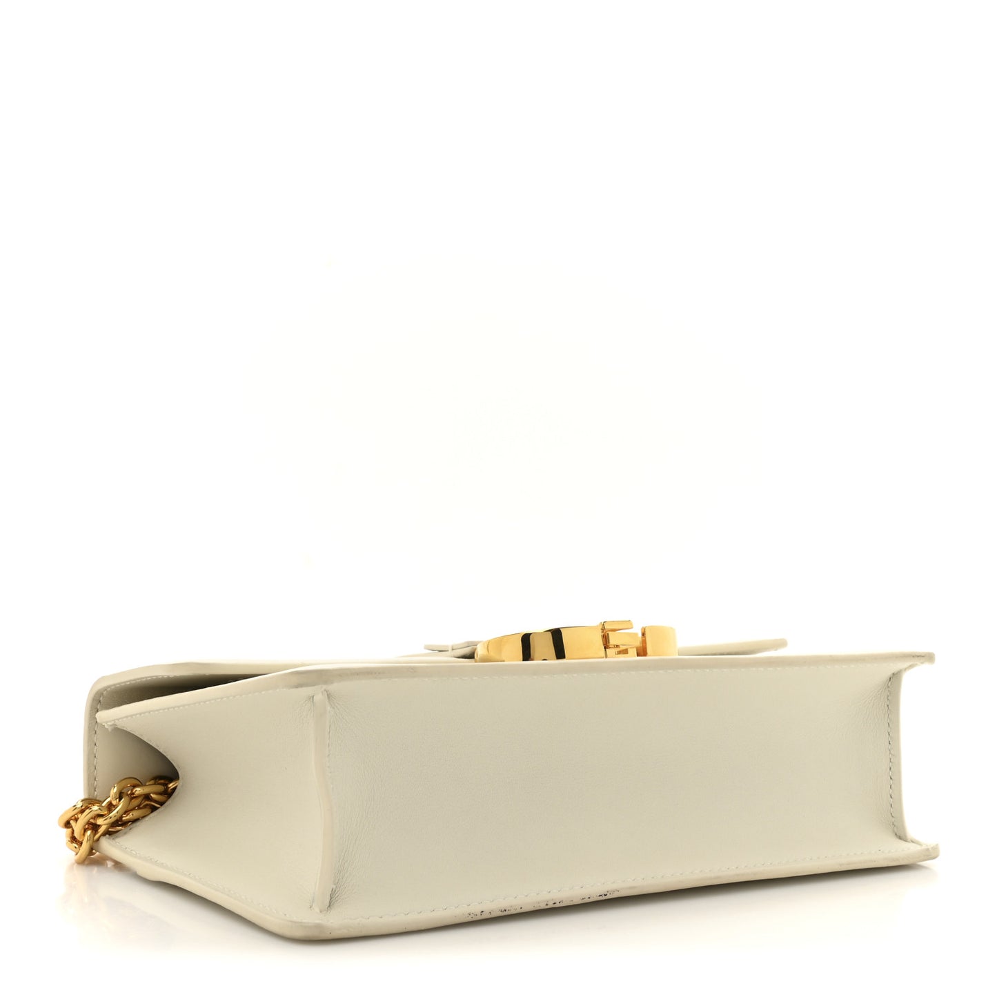 Calfskin 30 Montaigne East West Chain Flap Bag Off White
