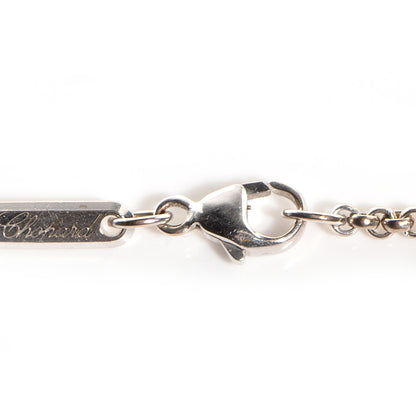 Chopard 18k White Gold Happy Diamonds Icons Square Heart Necklace 5 of 7