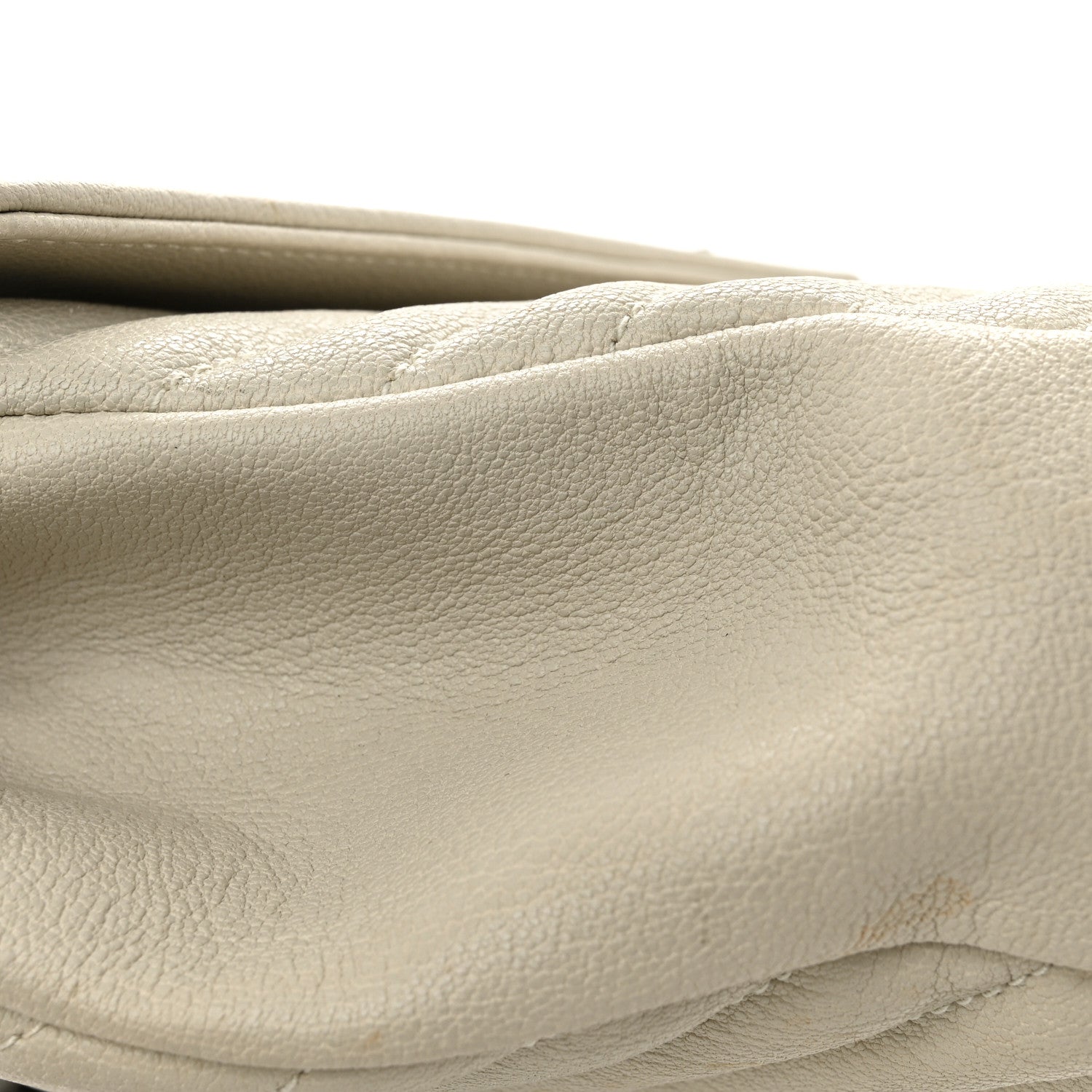 Saint Laurent Sheepskin Matelasse Chevron Monogram Medium College Bag Dove White 14 of 14