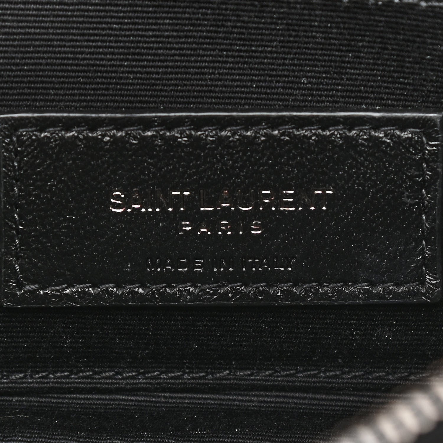 Saint Laurent Grained Lambskin Quilted Mini Becky Double Zip Bag Black 7 of 12