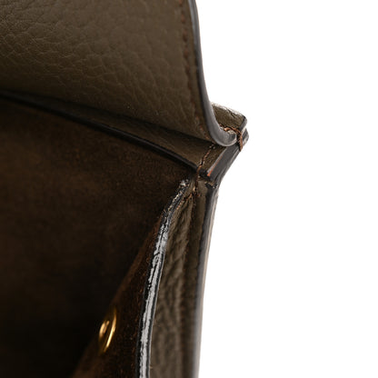 Celine Crisped Calfskin Large Tie Knot Tote Dark Khaki 13 of 17