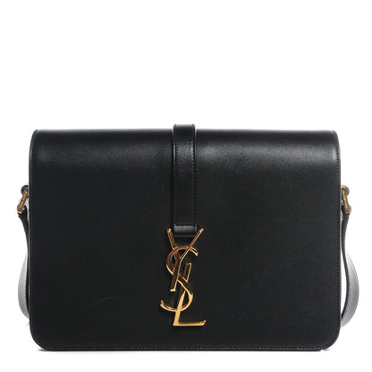 Saint Laurent Smooth Calfskin Medium Classic Monogram Universite Bag Black 1 of 9