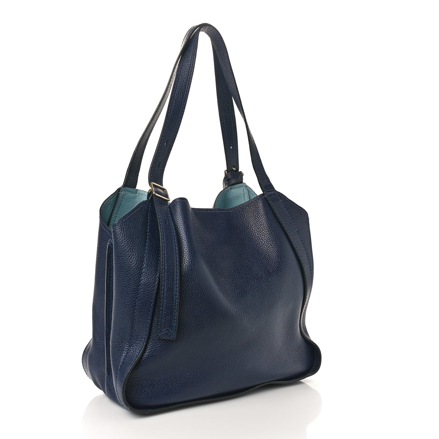 Grained Calfskin The Director Tote Blue Navy