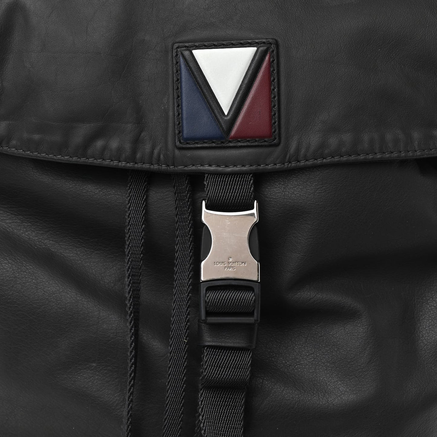 Calfskin Nylon V Line Pulse Backpack Asphalt