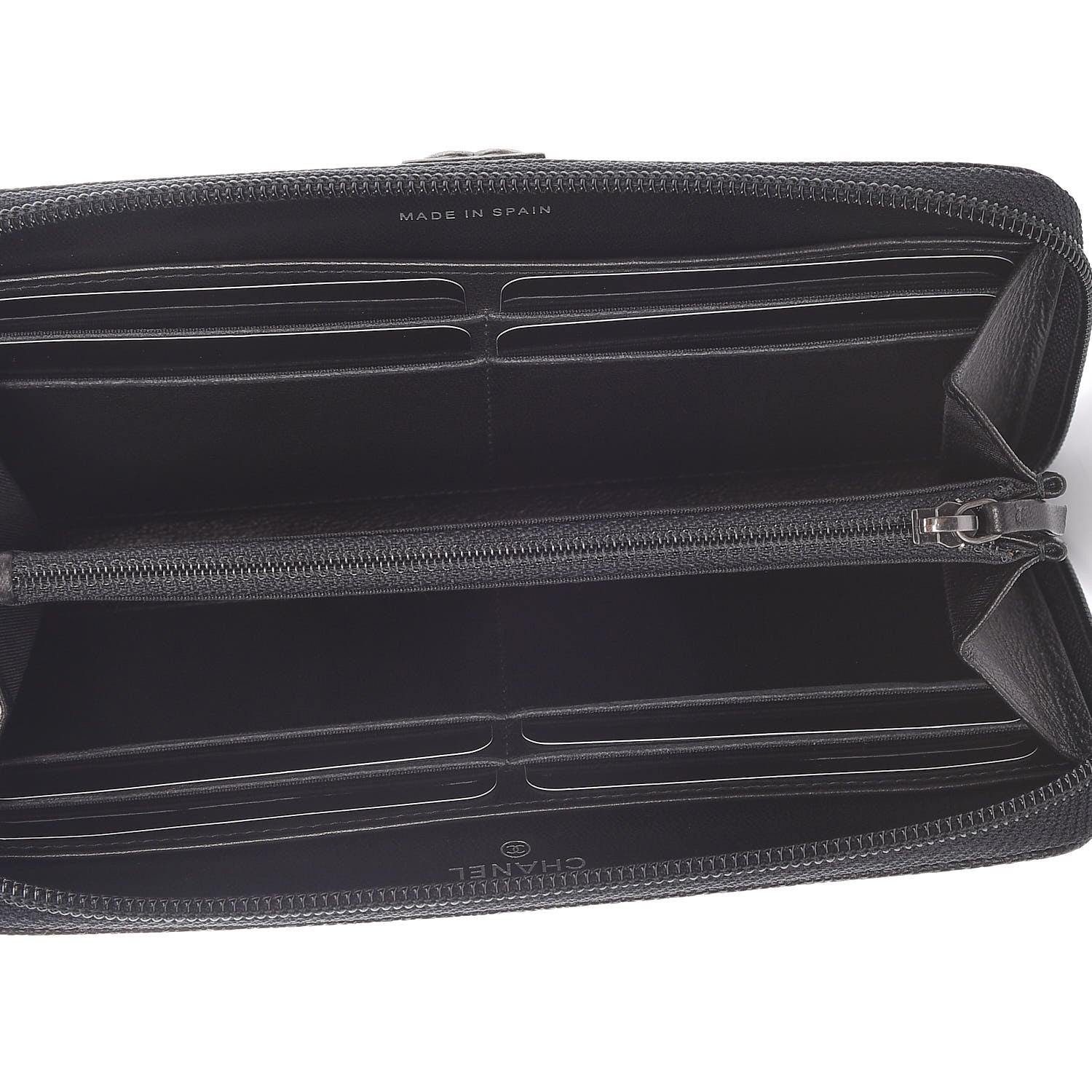 Chanel Caviar Quilted Boy Long Zip Around Wallet Black 5 of 12