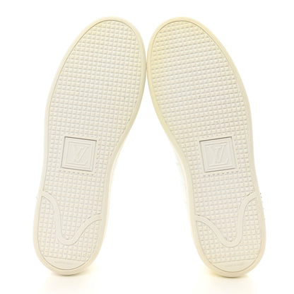 Louis Vuitton Calfskin Crocodile Embossed Frontrow Sneakers 38 White 5 of 13