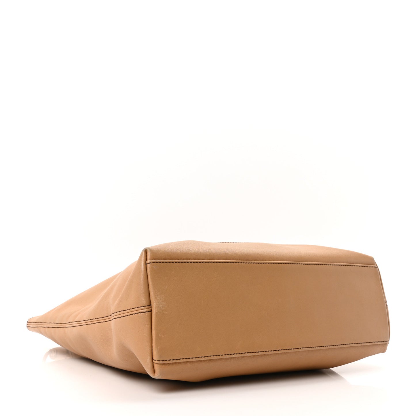 Calfskin CC Tassel Shopping Tote Beige