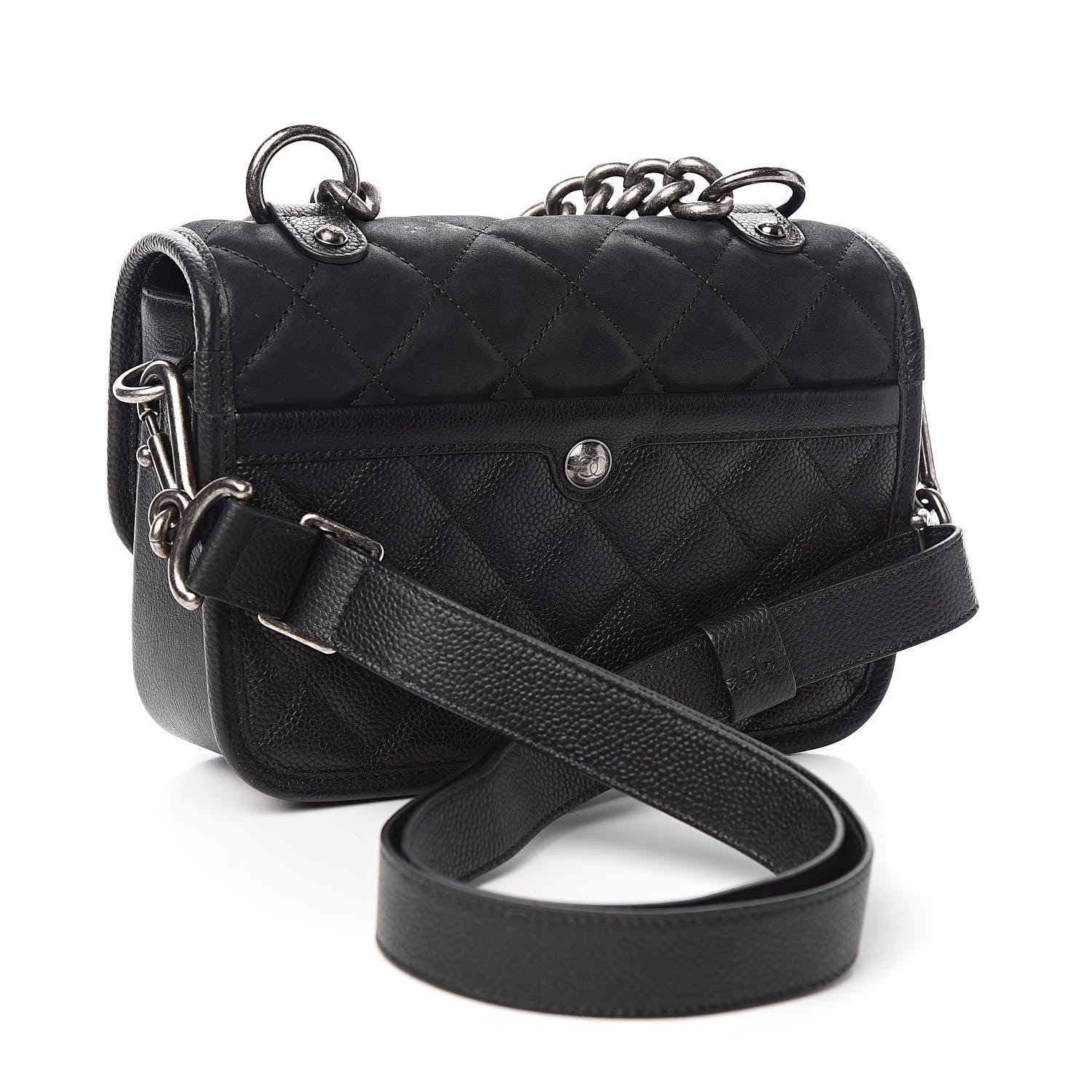 Chanel Caviar Iridescent Calfskin Quilted Small Daily Carry Messenger Black 3 of 12