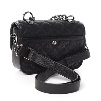 Chanel Caviar Iridescent Calfskin Quilted Small Daily Carry Messenger Black 3 of 12