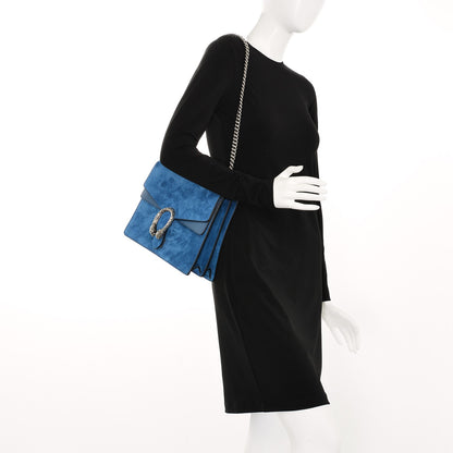 Gucci Suede Medium Dionysus Shoulder Bag Blue 2 of 6