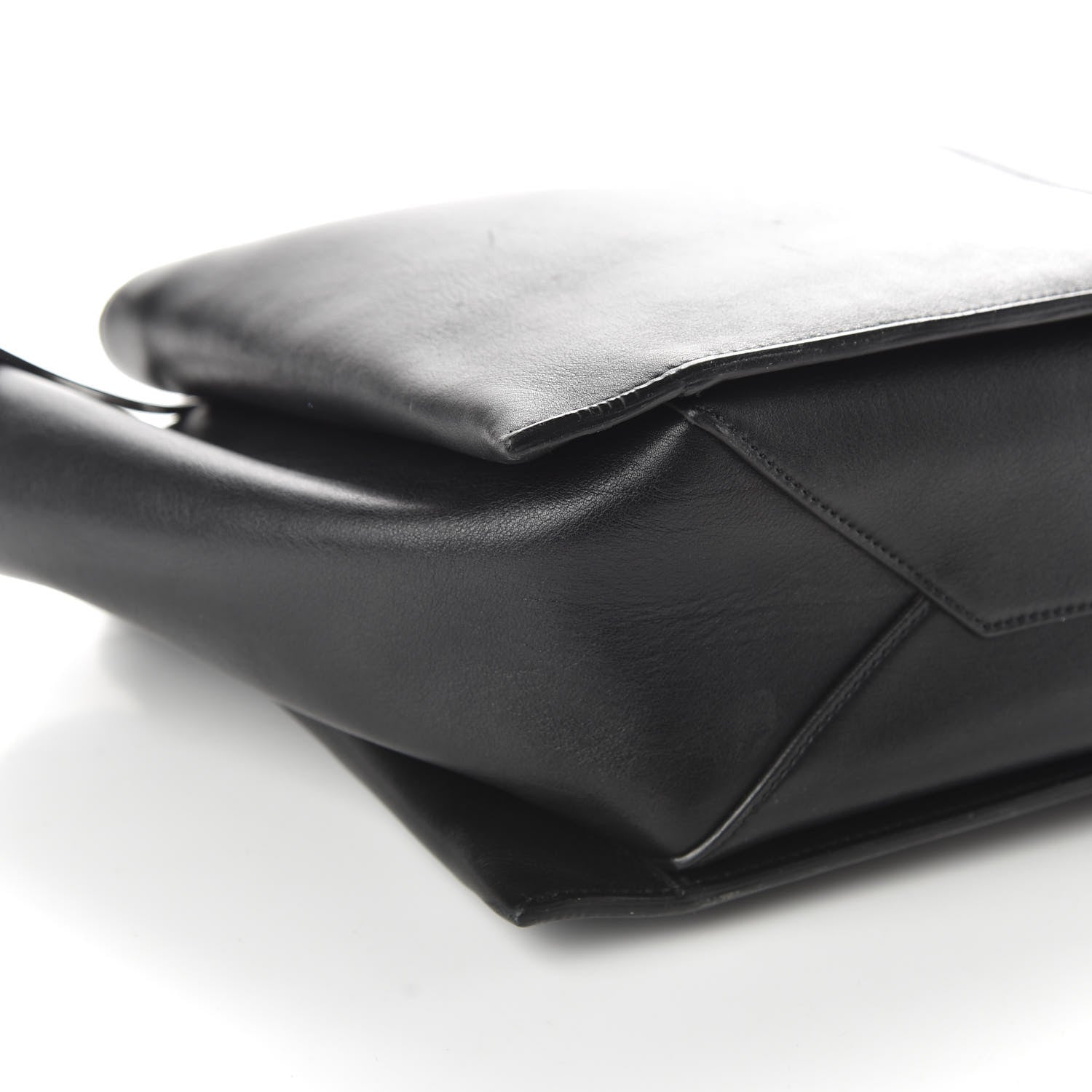Celine Supple Natural Calfskin Medium Tri-Fold Bag Black 10 of 12