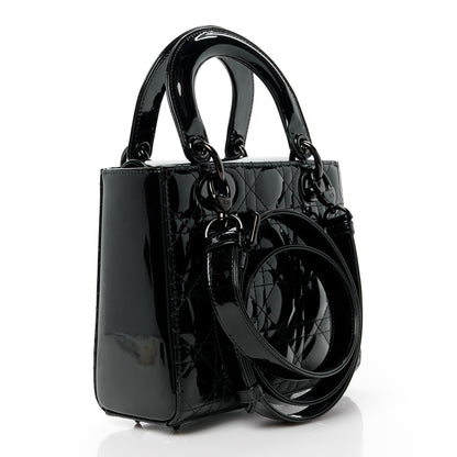 Christian Dior Ultraglossy Patent Cannage Medium Lady Dior Black 3 of 10