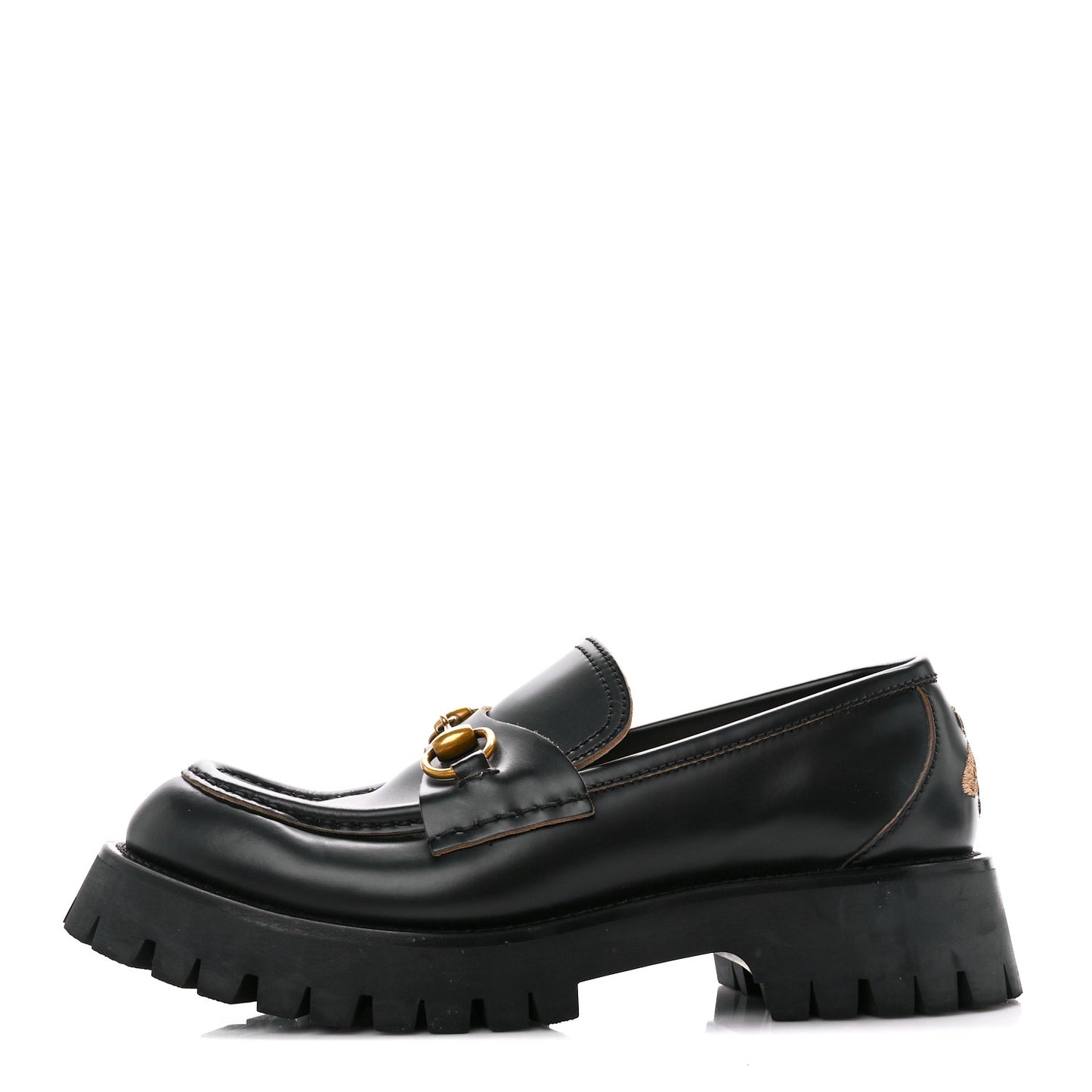Cordovan Lux Womens Harald Horsebit 25mm Platform Loafers 38 Black