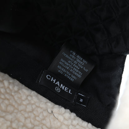 Chanel Nylon Quilted Coco Niege Hat M Black 5 of 5